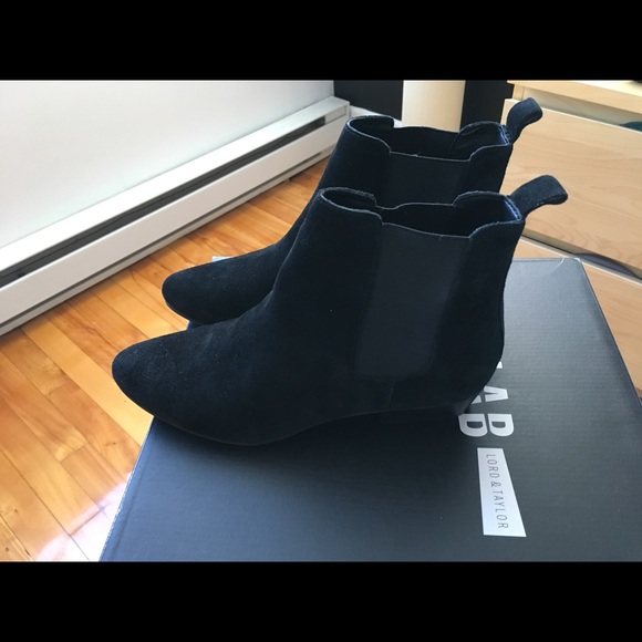 Design lab chelsea boots in black velvet - Picture 4 of 7